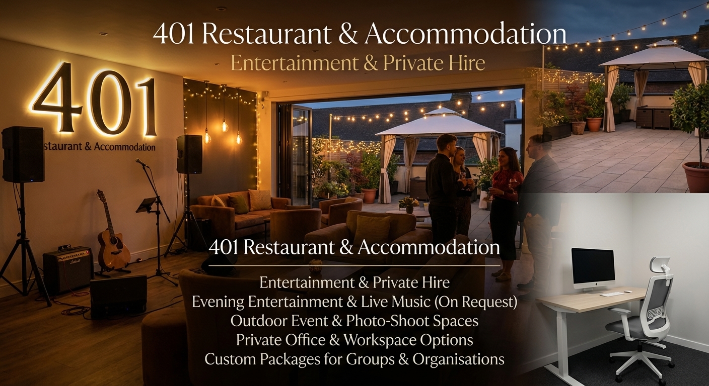 Entertainment and private hire at 401 Hotel
